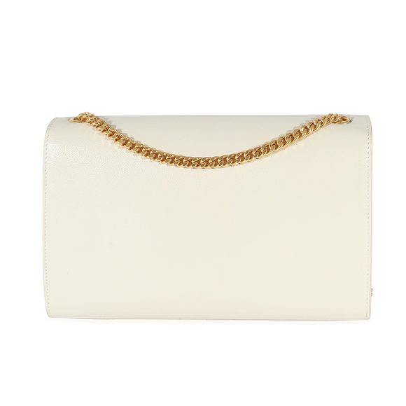 Saint Laurent Blanc Grain De Poudre Medium Monogram Kate Bag - Picture 4 of 9